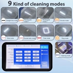 9 cleaning modes for EYTOOLS 200W 300W pulse laser cleaning machine with JPT laser