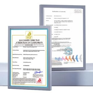 CE and SGS compliance certificates for 1500W, 2000W, and 3000W laser cleaning machines