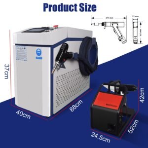 Dimensions of handheld laser welding machine with RECI fiber