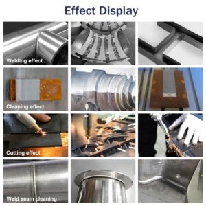 Effect display of EYTOOLS handheld metal laser welding machine welding, cutting, cleaning, and weld seam cleaning