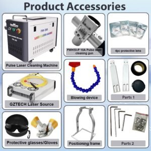 Packing List for 200W 300W Pulse Laser Cleaning Machine with JPT Fiber