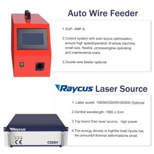 SUP Wire feeder and Raycus laser source for eytools Handheld Metal Laser Welding Machine