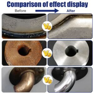 Surface cleaning effect with scotle handheld laser welding machine