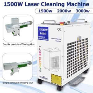 Two options for handheld laser rust cleaning machine single pendulum and double pendulum cleaning guns