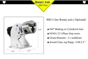 Rotary axis for 300W fiber laser marking machine